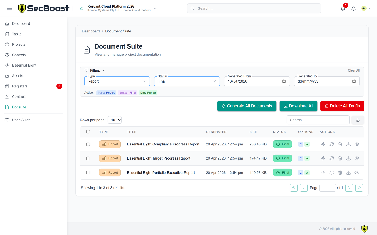 Documentation reports